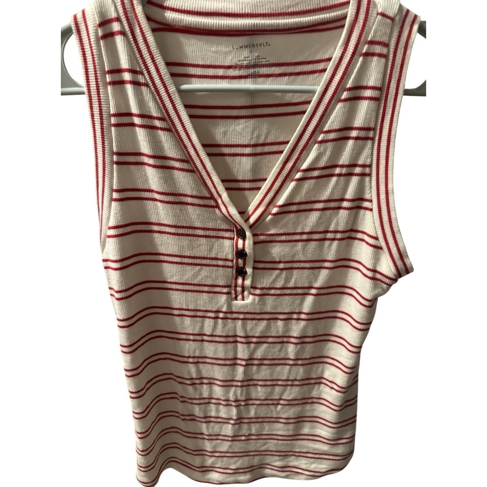 Summersalt Women Stripped Sleeveless Top L